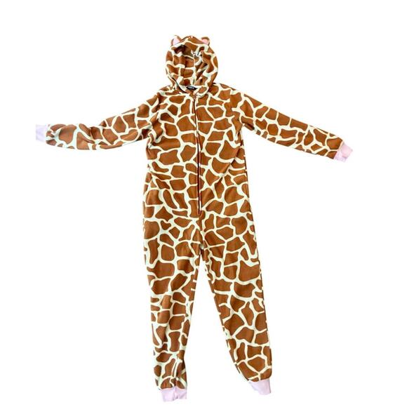 Follow Me Giraffe Hooded Onesie Pajamas Women’s Small - Picture 1 of 4